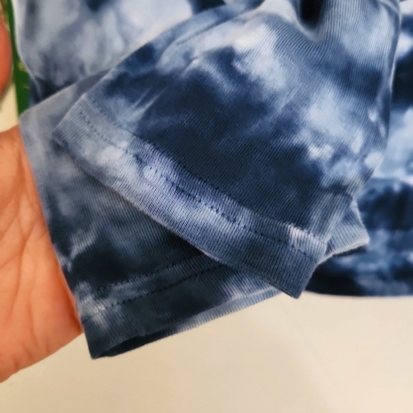 Blue Tie Die Hoodie With Front Pocket Long Sleeve XL Boho festival Coachella - Picture 5 of 11